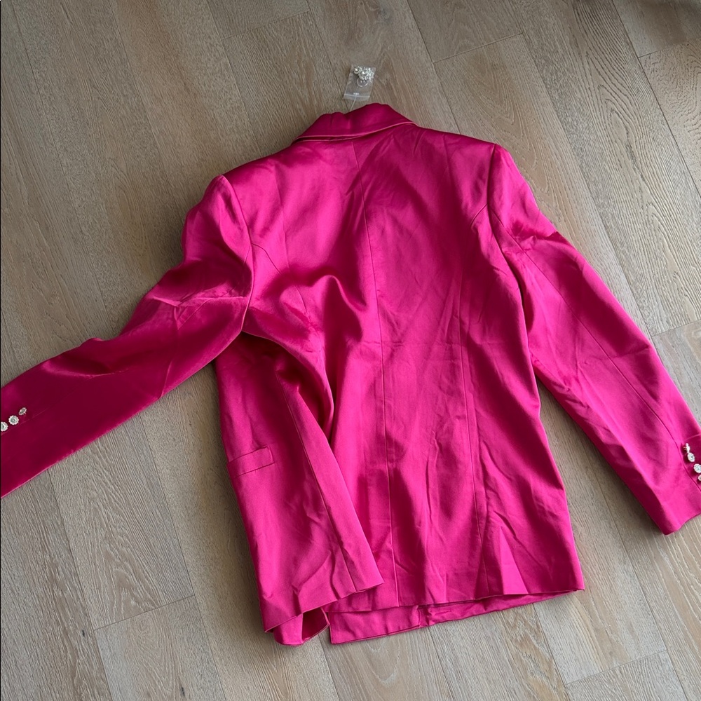 Vici Hot Pink Double-Breasted Blazer with Decorative Buttons - Picture 6 of 6